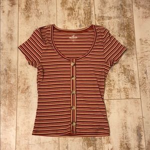 Striped shirt/M/Hollister